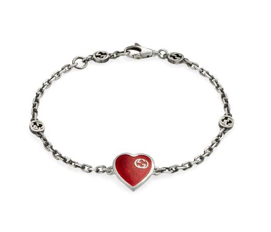Bracciale Gucci Donna Gucci Heart in Argento YBA645546001017 - YBA645546001017